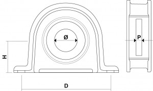 Подшипник подвесной MERCEDES Actros вала карданного (d=70мм,не круглый) LEMA 276007 LE MA