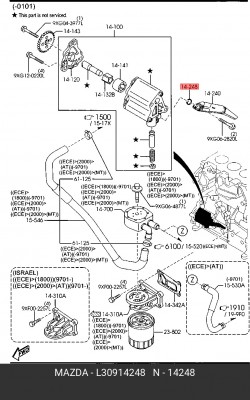 ПРОКЛАДКА  L30914248 L30914248 MAZDA