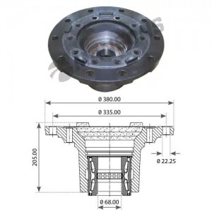 Ступица SCANIA 4 series передняя (с подшипником) MANSONS 100.567 MANSONS