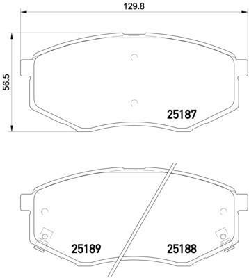 P30055 колодки дисковые передние!\ Hyundai Tucson/ix35 2.0/2.4/2.0CRDi 10> P30055 BREMBO