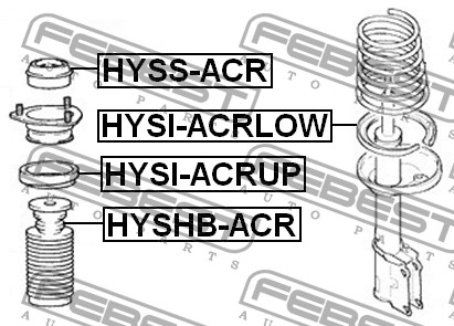 Пыльник заднего амортизатора HYUNDAI ACCENT II HYSHB-ACR HYSHB-ACR FEBEST