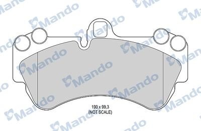 Колодки тормозные VW Touareg (03-) PORSCHE Cayenne (03-) (R17) передние (4шт.) M MBF015783 MANDO