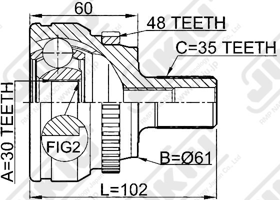 ШРУС JC31002 JC31002 JIKIU