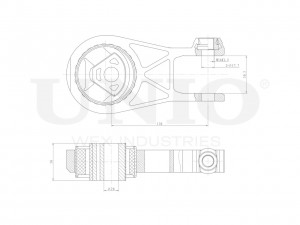 Опора двигателя задняя нижняя RMP-15125 UNIO
