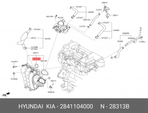 Прокладка впускного коллектора PIKANTO 2841104000 HYUNDAI KIA