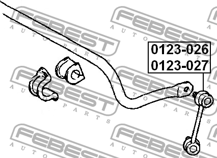 Тяга стабилизатора задн правая TOYOTA RAV4 2000-2005 0123-026 0123-026 FEBEST