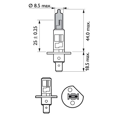 Лампа набор 12V H1 55W + W5W бокс (2шт.+2шт.) White Vision Ultra PHILIPS 12258WVUSM PHILIPS