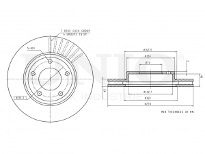 Диск тормозной передний BRD-20373 UNIO