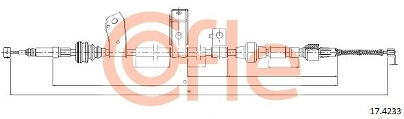 трос ручника левый! L1718/1515\ Honda CRV 2.0 96-01 92174233 COFLE