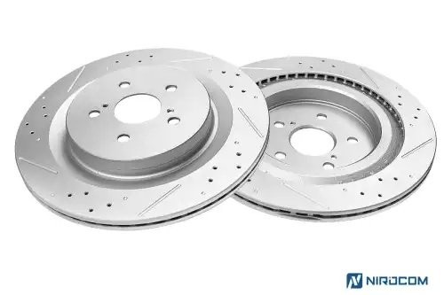 Задний тормозной диск Evolution с перфорацией и насечками, в покрытии GEOMET CBR3547 POWERSTOP