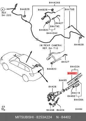 Щетка стеклоочистителя 300 мм гибридная 1 шт MITSUBISHI 8253A224 8253A224 MITSUBISHI