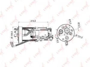 фильтр топливный!\ Honda Jazz 1.2-1.5 02> LF-986M LYNXAUTO