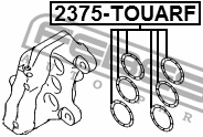 ремкомплект тормоза дискового! d30 Brembo\ Audi Q7, VW Toureg 02> 2375-TOUARF FEBEST