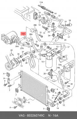 AUDI A4 [B5]/VW PASSAT [B5] 23,8*2,4*28,6 8E0 260 749 C VAG