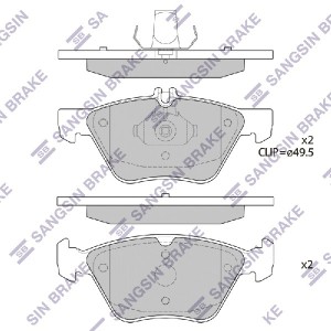 Колодки передние MERCEDES E W211 4-matic SP1797A SP1797A SANGSIN