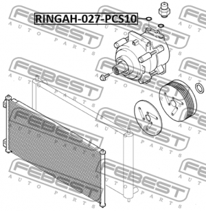 Кольцо уплотнительное трубки кондиционера FORD TRANSIT 00-06 (компл-10шт) RINGAH RINGAH-027-PCS10 FEBEST