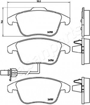 AUDI A4 (2007>)/ A5/S5 (2008>) PA0915AF JAPAN PARTS GROUP