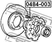 Шпилька колесная MITSUBISHI PAJERO I/II 0484-003 0484-003 FEBEST