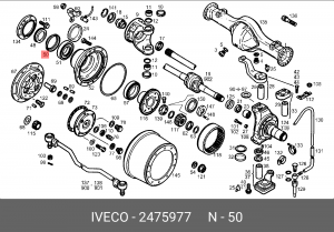 Сальник передней ступицы 120x146x21 IVECO TRAKKER 2475977 IVECO