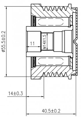 Шкив с обгонной муфтой генер. для а/м Volvo S40 (95-) 1.8i (SGP 1011) SGP 1011 START VOLT