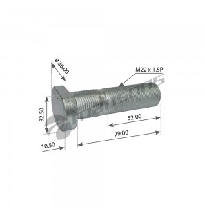 Шпилька колесная [L79M22x1.5P]  10шт 400.603 MANSONS