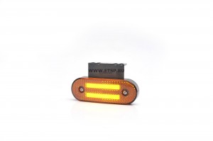 фонарь габаритный боковой !желтый 12V-24V LED провод 22cm 1223 WAS