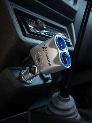 Разветвитель прикуривателя 2-х гнездовой 12V AIRLINE ASP-2L-14 AIRLINE