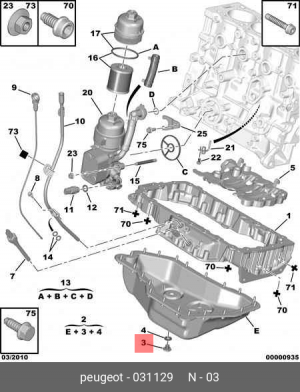пробка поддона!\ Citroen Xsara/C2/C3/C4/C5 1.4-2.0D 0311 29 CITROEN PEUGEOT