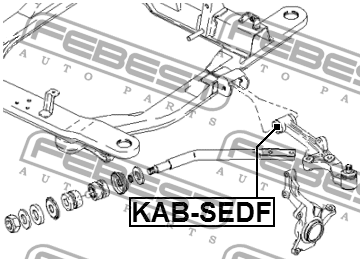 Сайлентблок KIA Carnival (98-) рычага переднего FEBEST KAB-SEDF FEBEST