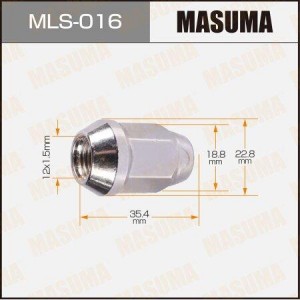 Гайка колеса М12х1.5х35.5 конус закрытая ключ 19мм HYUNDAI KIA CHEVROLET MASUMA MLS-016 MASUMA