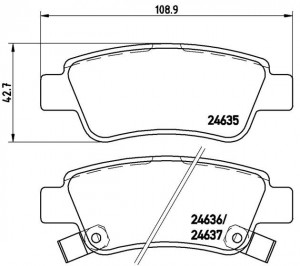 Колодки тормозные P28046 P28046 BREMBO