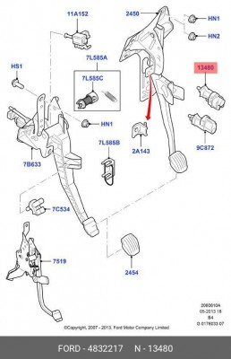 Выключатель FORD Transit (06-) стоп-сигнала OE 4832217 FORD