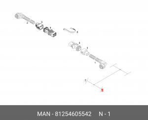 удлинитель 1300 mm 81254605542 MAN