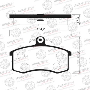 Колодки тормозные дисковые Avantech передние AV083 AVANTECH