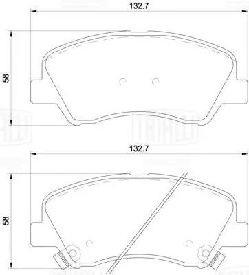Колодки торм. Geely Atlas (16-) диск. перед. (керам.) (PF 2701CR) PRO PF2701CR TRIALLI