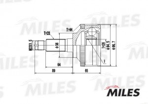 ШРУС наружный MAZDA 626 2.0-2.5 87-97 (с ABS) (GKN 302977) GA20234 GA20234 MILES