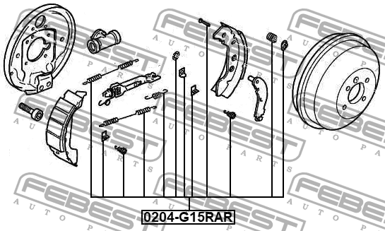 RENAULT // NISSAN ПЛАНКИ + УСТ. КОМПЛЕКТ ПРУЖИНОК 0204-G15RAR-KIT FEBEST