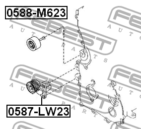 Ролик обводной 0588-M623 0588-M623 FEBEST