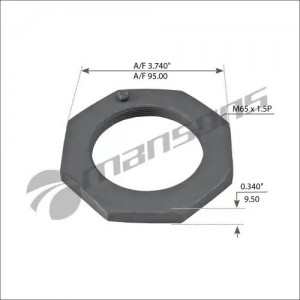 Гайка ROR ступицы (M65х1.5мм h=11мм SW95) ось TM MANSONS 780.096 MANSONS