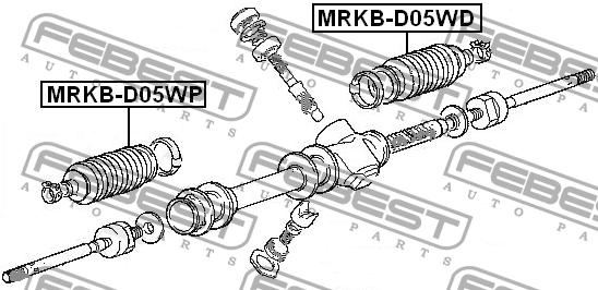 пыльник рейки рулевой правый! без г/у\ Mitsubishi Galant E11A-E16A 84-87 MRKB-D05WP FEBEST