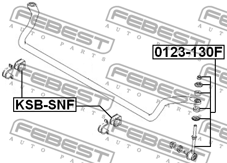 Втулка стабилизатора KIA SORENTO 02 (2002-2006) [DOM] KSB-SNF KSB-SNF FEBEST