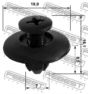 Клипса TOYOTA ALPHARD HV ATH10 2003.07-2008.04 [JP] 88570-053 88570053 FEBEST