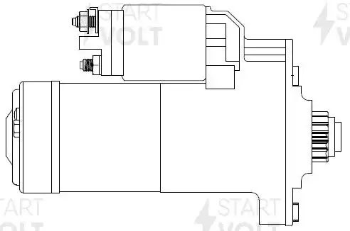 Стартер для а/м Nissan Pathfinder III (05-) 4.0i 2кВт (LSt 1413) LST 1413 START VOLT