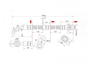 ШЛАНГ ТОРМОЗНОЙ ПЕРЕДНИЙ (ТАИЛАНД) TOYOTA CARINA ED/CELICA/CORONA EXIV/CURREN 95 ST9094702848 SAT