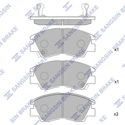 Колодки тормозные дисковые Mitsubishi Pajero 3.0/2.5TD 87-91/L200/L300 1.6-2.5TD SP1135 SANGSIN
