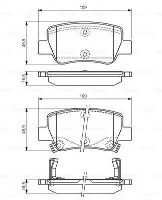 Колодки торм. пер 0 986 494 403 BOSCH