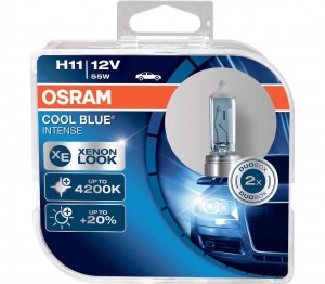 Лампа галогенная Cool Blue Intense H11 12V 55W PGJ19-2 4200K (к-кт 2шт) 64211CBI 64211CBI-HCB OSRAM