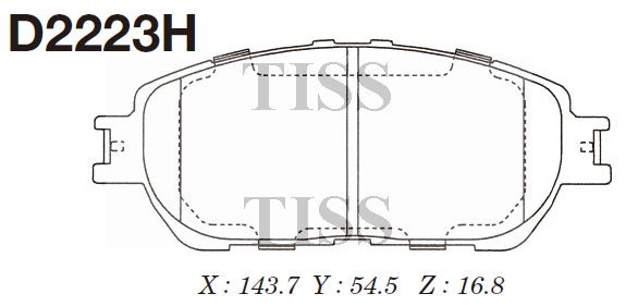 D2223 MK торм.колодки пер. Toyota Camry 3.0 2002- D2223H MK KASHIYAMA