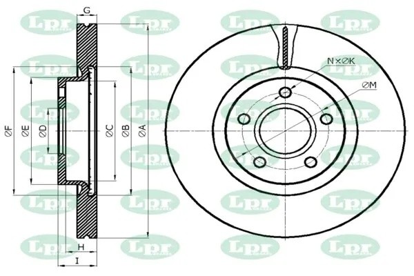 Диск тормозной F1012V F1012V LPR