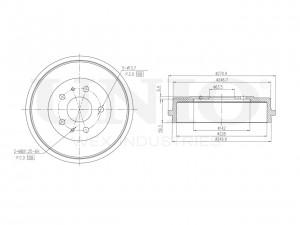 Барабан тормозной задний BRD-10008 UNIO